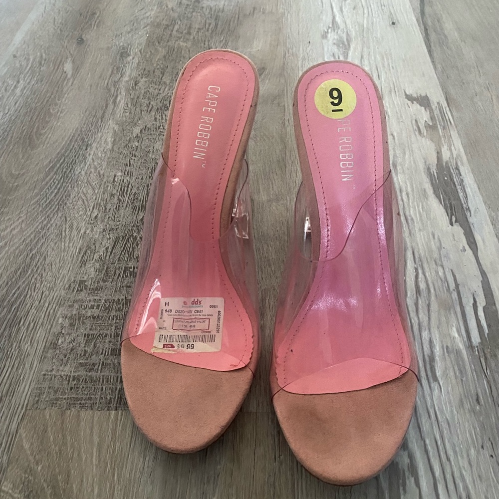 Cape Robbin Women's Pink Clear Heels